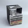 Prateleira Organizadora para CDs Armazenamento de CDs 12 Compartimentos Organizador de Mesa Armazenamento de Álbuns e Discos Coleção