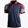 Estación Independiente de Comercio Exterior Explosiones Europeas y Americanas Camiseta de Verano para Hombre Sudadera con Cuello Campana de Manga Corta Suelta para Exteriores Camiseta POLOT