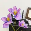 Jardín de Monet Lirio Hemerocallis Flor Artificial Decoración de Boda Arreglo Floral de Hotel Decoración Suave Pantalla de Paisajismo Floral
