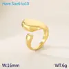 Fabricante de Dongguan Anillo Abierto Asimétrico Geométrico Metálico Brillante Anillo Abierto Geométrico de Acero de Titanio 18K para Mujer