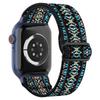 Adecuado para correa de nailon de Apple, correa étnica para iwatch, correa tejida de Apple, correa de reloj con 8 hebillas, línea de automóviles