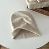 Gorro de punto para mujer, invierno, nuevo, cálido, gorro baotou, gorro luna, gorro para el frío con borrego de punto de lana, protección para las orejas