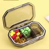 Pastillero Mini Portátil Pequeño para Tres Comidas al Día, Caja Dispensadora de Pastillas y Medicamentos, Organizador de Medicamentos Pequeño para Llevar
