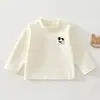 Ropa para bebés y niños Anyang, unisex, camiseta básica de manga larga de terciopelo suave para todas las estaciones, ropa de bebé, top de cuello redondo, capa interior