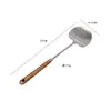 Espátula de Aço Inoxidável 304 com Cabo de Nogueira para Cozinha Doméstica, Refogar, Colher de Sopa, Escumadeira, Colher de Sopa para Panela Quente, Conjunto de Utensílios de Cozinha