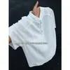 Camiseta Henley Texturizada para Homens e Mulheres, Estilo Fino de Verão, Cor Sólida, Caimento Solto, Versátil Casual Tendência Marca Manga Curta