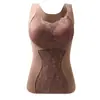 Colete Térmico Sem Costura Outono e Inverno com Bojos, Roupas Íntimas de Renda Push-Up e Retratoras, Camiseta Básica, Top Espessado de Veludo Alemão para Mulheres