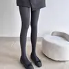 Meia-calça Veludo Preta Estética Espessa 80D para Mulheres, Estilo Fino para Outono e Inverno, Leggings Emagrecedoras