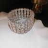 Pulsera Geométrica Redonda de Flor de Zirconia Transfronteriza Europea y Americana Estilo Retro de Moda Pulsera Joyería de Lujo Ligero Al por Mayor