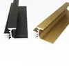 Enchufe Mango de tarjeta en forma de L Moderno Simple Ranurado Mango invisible Armario Gabinete Cajón Aleación de aluminio Mango en forma de L