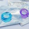 Utensilios de Silicona para Hombres, Anillos de Bloqueo de Espermatozoides de Cristal Coloridos, Anillos de Diente de Lobo, Productos para Adultos, Anillos de Ojo de Oveja, Anillos Lisos Tricolor