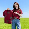 Camiseta de Verano para Mujer de Manga Corta, Estampada, Holgada, Nuevo Estilo 2026, Rejuvenecedora, Bonita y Elegante, Tops de Verano