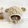 Estilo Otoño e Invierno Gorro con Protección para Orejas de Bebé Recién Nacido Algodón Puro Lindo Cálido Tejido de Felpa para Bebé Unisex Gorro Infantil