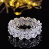 Explosões transfronteiriças Europa e Estados Unidos anel de zircônia de luxo com diamantes totais design de nicho de ponta feminino atacado r4577