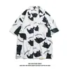 Camisa Floral Vintage de Manga Corta Estilo Cubano para Hombres y Mujeres, Camisa de Playa Holgada Estilo Hawaiano para Vacaciones, Camisa de Manga Corta Elegante y Versátil