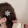 Horquilla de metal con forma de copo de nieve grande para mujer, pinza pequeña para el pelo con forma de pico de pato, pinza para el flequillo, horquilla para el pelo, accesorio para el pelo, sensación de tocado