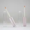 En stock delineador líquido tubo vacío cuerpo transparente tapa rosa claro tapa dorada recargable material de empaque de maquillaje fabricante venta al por mayor entrega directa