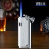Encendedor a Prueba de Viento 535-12 Inflable Recto Rush Retro para Hombre Metal Cuero Duradero Personalizado Encendedor de Cigarrillos para Novio