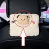 Caixa de lenços de carro desenho animado fofo criativa caixa de lenços suspensa senso avançado armazenamento apoio de braço decoração de carro para mulheres