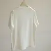 ¡Favorito del día! Camiseta Blanca de Manga Corta con Bordado de Tomate y Forro de Polar para Mujer, Top Básico Versátil de Cuello Redondo para el Trabajo