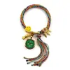 Pulsera Tejida a Mano de Hilo de Algodón de Tíbet Trenzada Wuye Manjushri Zorro Hada Thangka Pulsera de Reencarnación Pulsera Tejida a Mano Estilo Tíbet