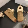 Sapatos de algodão estilo Birkenstock, totalmente fechados, bico redondo retrô, edição 2026, com forro de fleece adicional para aquecimento, solas antiderrapantes, design plano, versáteis para o uso diário e confortáveis para dias preguiçosos