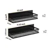 Estante Magnético para Nevera sin Taladro Transfronterizo, Organizador Lateral para Especias de Cocina, Estante Multifuncional Lateral para Condimentos