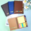 Capa de papel Kraft spot com papel de nota destacável atacado com espiral de caneta caderno N vezes nota adesiva caderno personalização