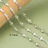 Corrente para Pulseira e Colar DIY Banho de Ouro 18K Real Cobre Estilo Ins Simples Corrente de Produto Semi-Acabado Transfronteiriça Novo Produto