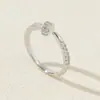 Anillo Abierto Lindo Estilo Japonés y Coreano Moda Transfronteriza Anillo de Circonita para Mujer Ins Simple Celebridad de Internet Anillo Abierto Ajustable