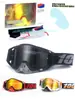 Set de Casco de Motocicleta Clásico en Stock, Gafas Todoterreno, Gafas de Exterior a Prueba de Viento, Gafas de Esquí UV, Gafas de Montar