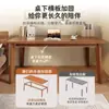 Escritorio de Computadora Doble para el Hogar con Patas de Madera Maciza Mesa de Estudio para Llevar a la Sala de Estar Escritorio Simple Grande Largo Banco de Trabajo Escritorio de Oficina