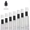 Botellas pulverizadoras de vidrio esmerilado al por mayor para dispensar loción 30ml 50ml botellas vacías portátiles para dispensar muestras cosméticas