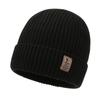Gorro de invierno para hombre, cálido y grueso, de lana tejida, estilo coreano, con forro polar, de algodón, para otoño e invierno, resistente al frío.