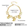 "Fluxo Lunar" Colar Pulseira Pingente de Estrela e Lua Estilo Fada, Corrente de Clavícula Dupla Cor Encaixada Exquisita e de Alto Valor