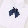 Sueño de conejo electrónico color sólido corbata de lazo jk punta pequeña flor de raíz de loto almidón rojo vino collar de uniforme japonés flor