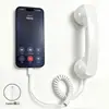 Jack Tipo-C Auricular Micrófono Auriculares para Teléfono Móvil Receptor Estilo Teléfono Retro Auricular de Mano Puerto C Micrófono Universal