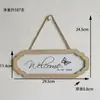 Letrero de Bienvenida Retro Estilo Americano Simple Letrero de Madera para Puerta de Bienvenida Decoración de Pared para Hogar Tienda Colgante de Pared Transfronterizo