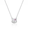 Cao Shi Collar Nuevo Exquisito Japonés y Coreano para Mujer, Joyería Linda de Gato Rosa para Dama, Estilo Exquisito y Elegante