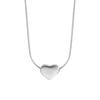 Moderna Cadena para Clavícula de Acero de Titanio con Corazón Tridimensional de Alta Gama para Mujer, Sencilla y Exquisita, Versátil, Moderna, Estilo Fresco