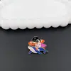 Broche Criativo de Astronauta de Desenho Animado da Moda Europeia e Americana Série Espacial Liga de Zinco Pingente de Gota de Óleo Decoração Versátil para Roupas