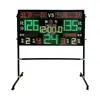 Marcador de Baloncesto Móvil de Pie, Estable y Duradero, Marcador de Baloncesto de Pantalla Grande, Marcador de Competición Profesional