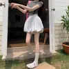 Shorts blancos de verano para mujer de cintura alta adelgazantes con pliegues de capullo de moda, negros, estilo europeo y americano