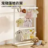 Cabide de Roupas para Pet de Chão para Uso Doméstico Cabide de Roupas e Chapéu para Cachorro Pequeno Rack de Armazenamento de Guarda-Roupa para Gatos no Quarto Cabide Simples para Secar Roupas
