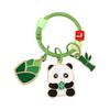 Llavero de Metal de Panda de Dibujos Animados Creativo Tendencia Nacional Bambú Lindo Colgante Estilo Ins Llavero para Bolso Colgante Pequeño