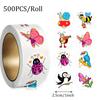 Pegatinas inspiradoras para niños, pegatinas lindas de insectos de recompensa, pegatinas selladoras para niños, pegatinas adhesivas redondas en rollo al por mayor