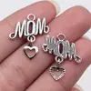 24x20mm 1.2g Accesorios para Joyería DIY al por Mayor Corazón Corazón de Melocotón Corazón de Melocotón Mamá Colgante Amor de Madre