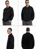 Jxy Rongdejie Marca de Moda Polo de Manga Larga Holgado y Sencillo Camisa Polo de Manga Larga para Hombre Polo de Manga Larga Retro Americano