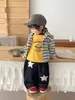 Nuevo abrigo de otoño para bebés, ropa para bebés para primavera y otoño, sudadera a rayas elegante estilo coreano, chaqueta casual