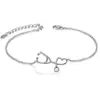 Pulsera de Cadena Fina con Incrustaciones de Ópalo Nuevo para Mujer, Colgante de Estetoscopio, Ojo Maligno y Cruz, Joyería